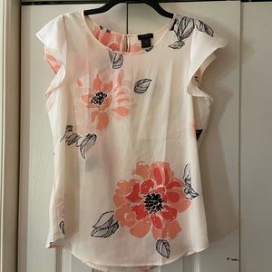 Ann Taylor Flutter sleeve shirt